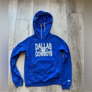 Nike Dallas Cowboys Cowl Neck Sweatshirt in Blue Size Small